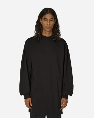 Rüschen-Langarmkleid Schwarz