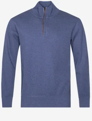 Sacker Halbzip Dunkel Jeansblau Melange