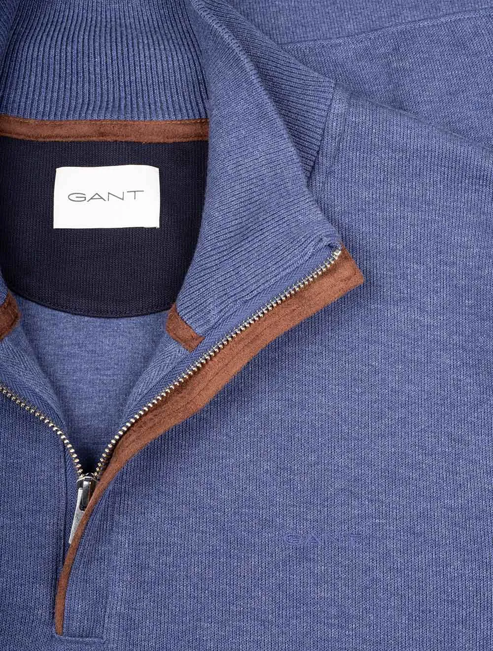 Sacker Halbzip Dunkel Jeansblau Melange
