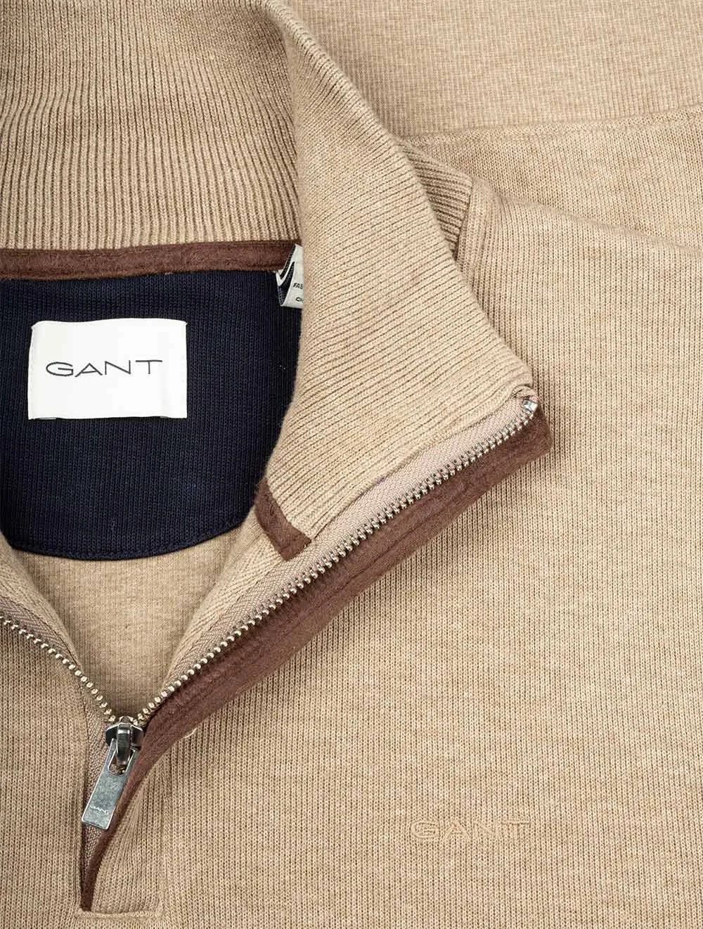Sacker Halbzip Khaki Melange