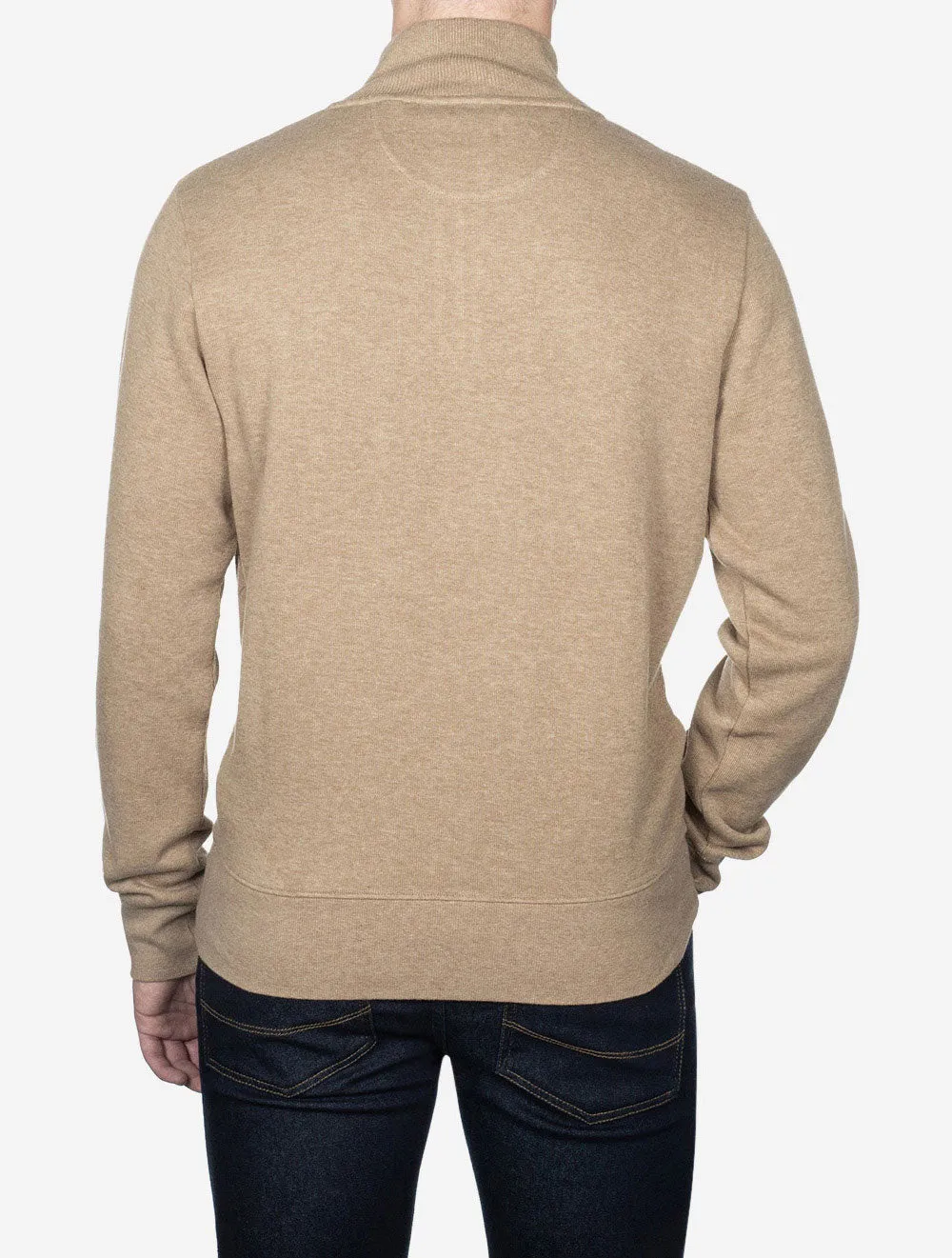 Sacker Halbzip Khaki Melange