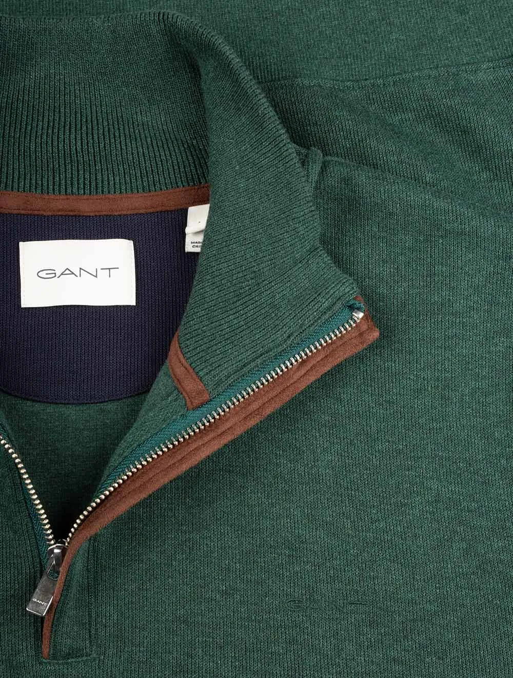Sacker Rippen Halbzip Tartan Grün