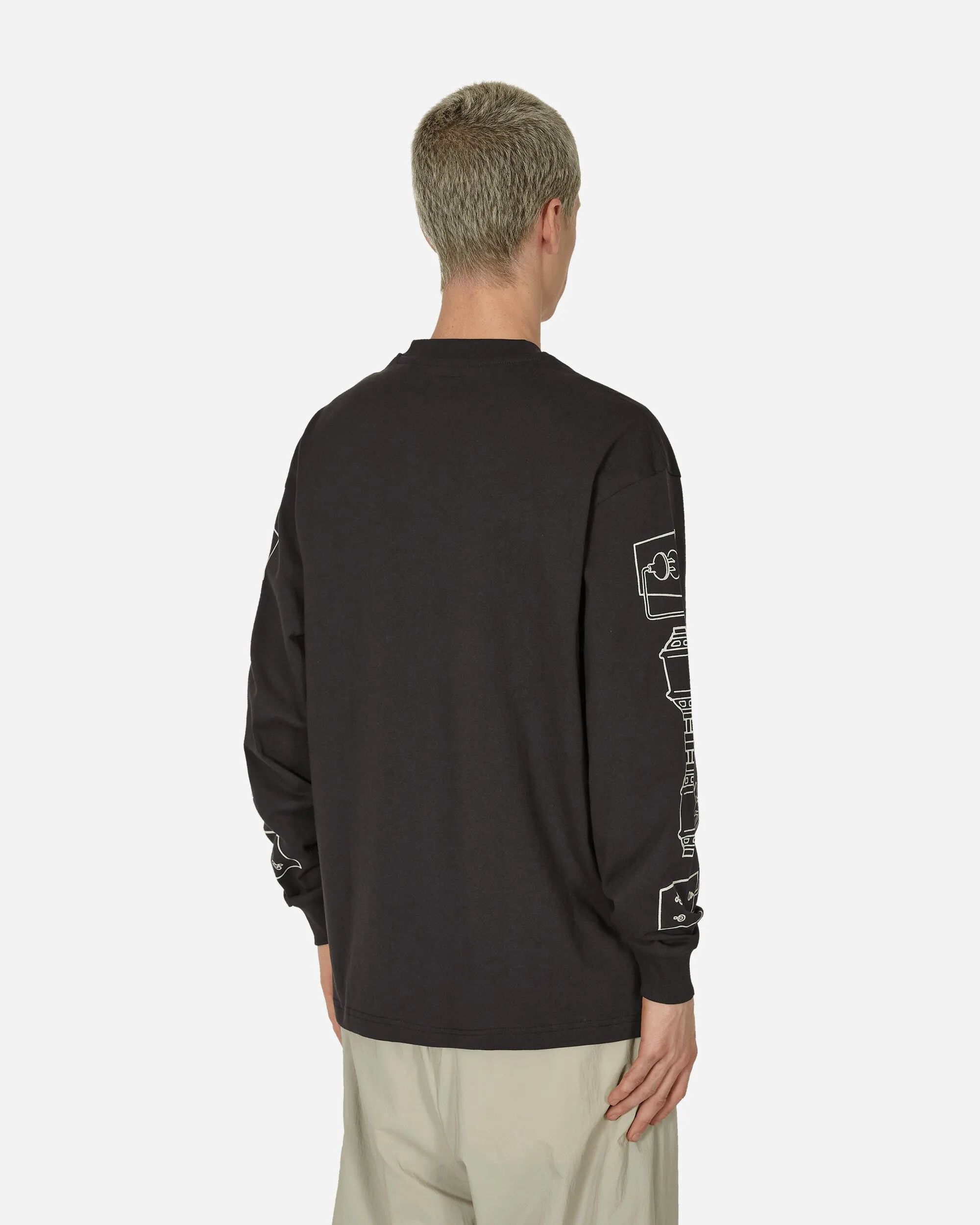 Trauriges Langarm-T-Shirt Schwarz