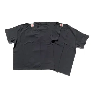 SAMURAI JEANS CREW NECK 2-PACK T-SHIRT EINFARBIG - SCHWARZ