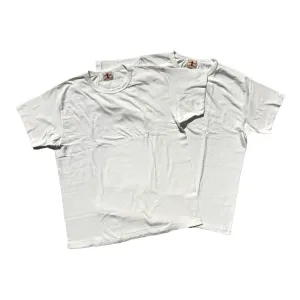 SAMURAI JEANS CREW NECK 2-PACK T-SHIRT EINFARBIG - Weiß