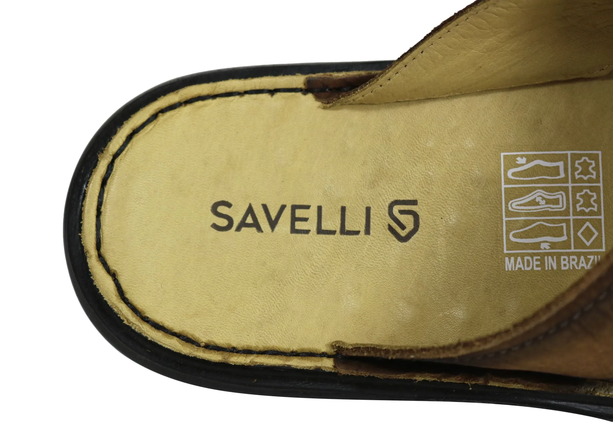 Savelli Kobes Herren Ledergleitsandalen mit Komfort, hergestellt in Brasilien Savelli Schuhe
