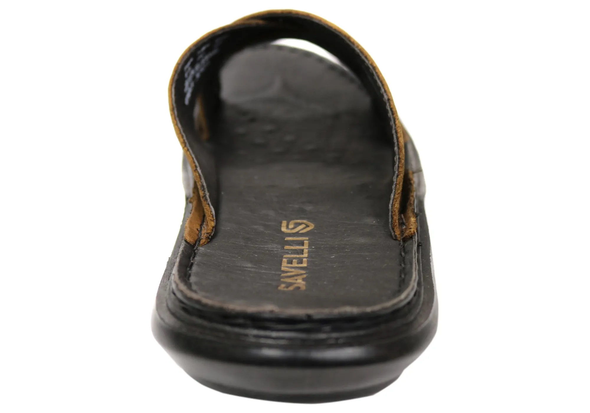 Savelli Kobes Herren Ledergleitsandalen mit Komfort, hergestellt in Brasilien Savelli Schuhe
