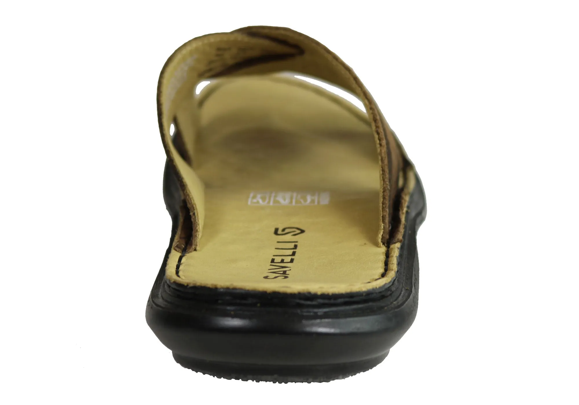 Savelli Kobes Herren Ledergleitsandalen mit Komfort, hergestellt in Brasilien Savelli Schuhe