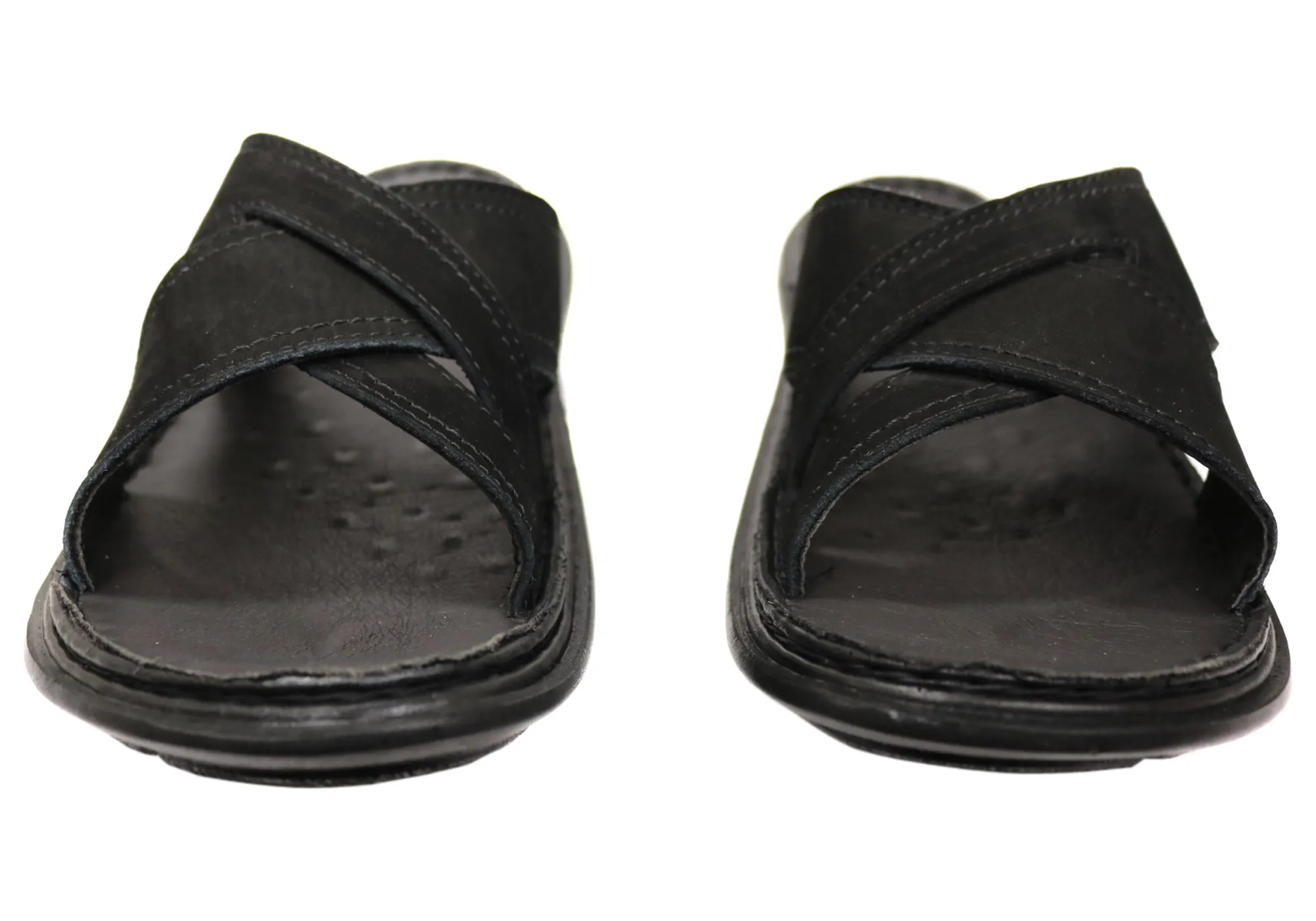Savelli Kobes Herren Ledergleitsandalen mit Komfort, hergestellt in Brasilien Savelli Schuhe