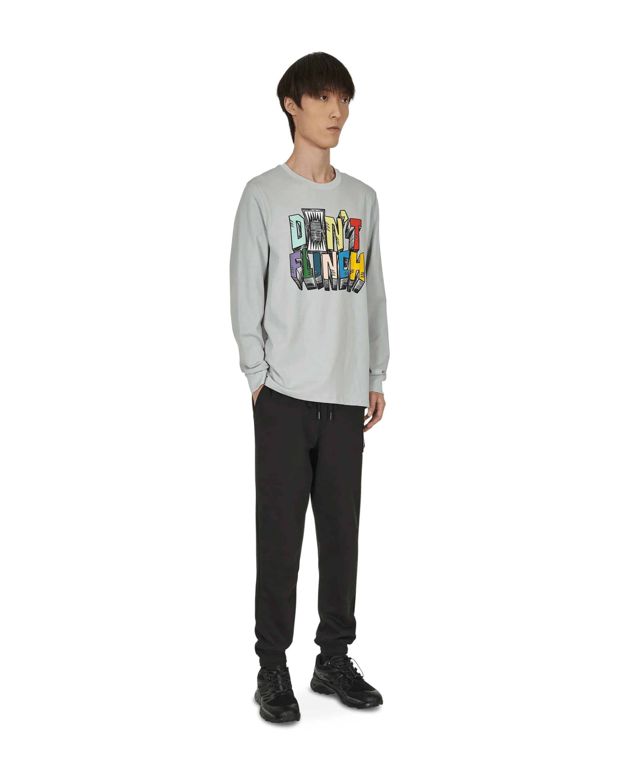 Scouted Langarm T-Shirt Grau