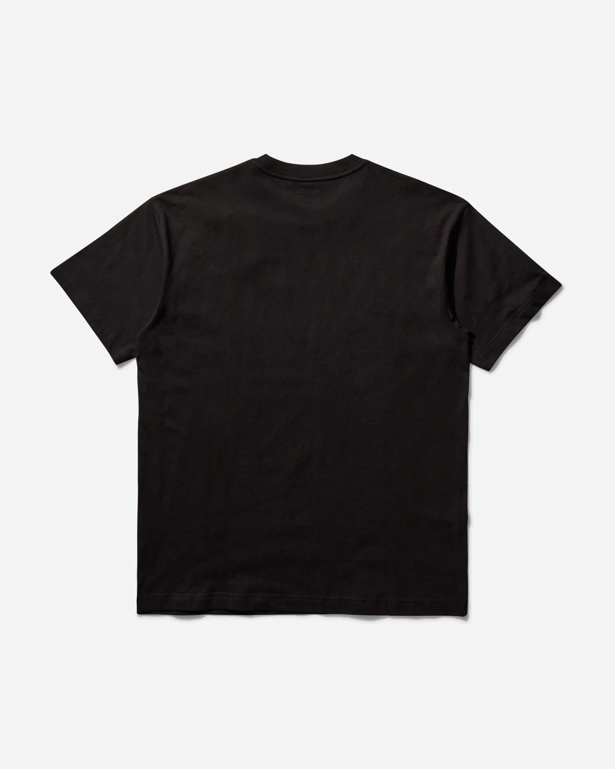 Verdrehtes Schrift-T-Shirt Schwarz