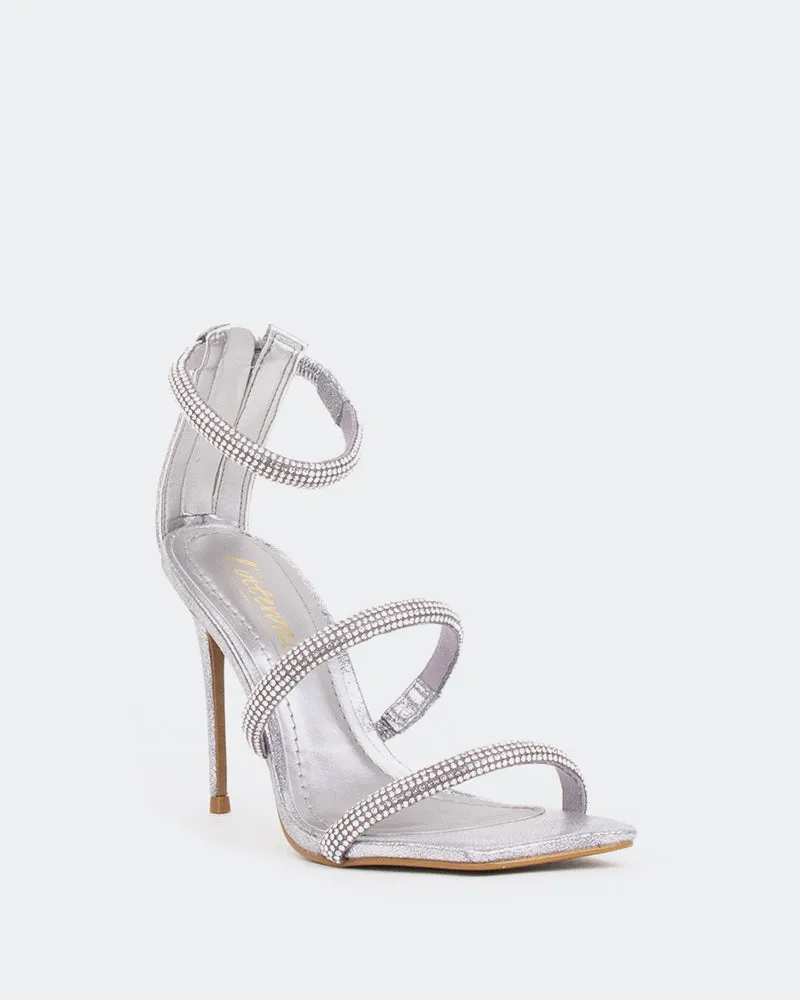 Shamari, Silber Leder/Cuir Argenté