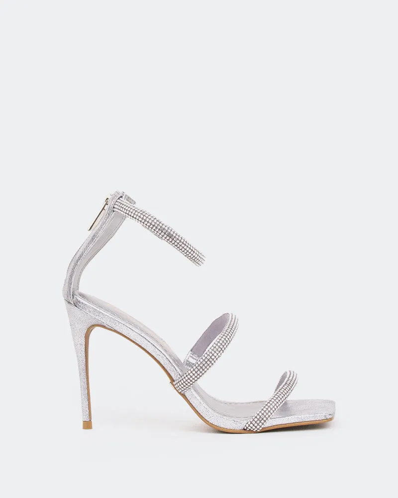 Shamari, Silber Leder/Cuir Argenté