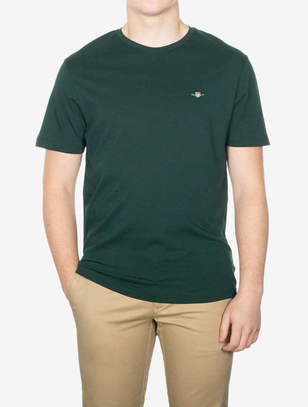 Shield Kurzarm T-Shirt Regular Tartan Grün