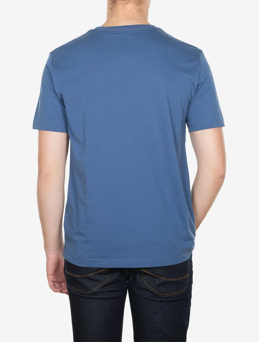 Shield Kurzarm T-Shirt Regular Vintage Blau