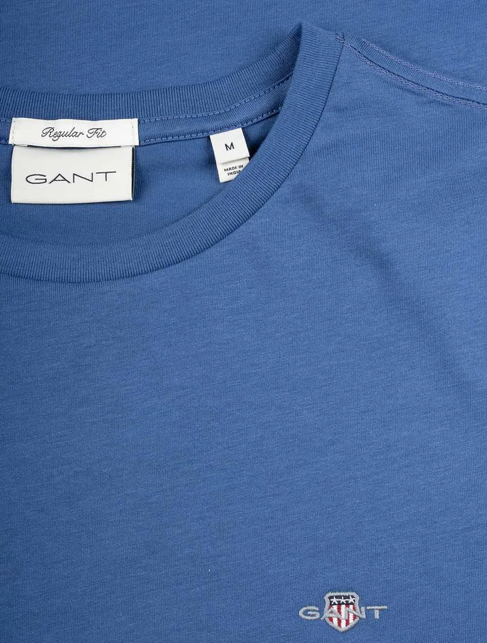 Shield Kurzarm T-Shirt Regular Vintage Blau
