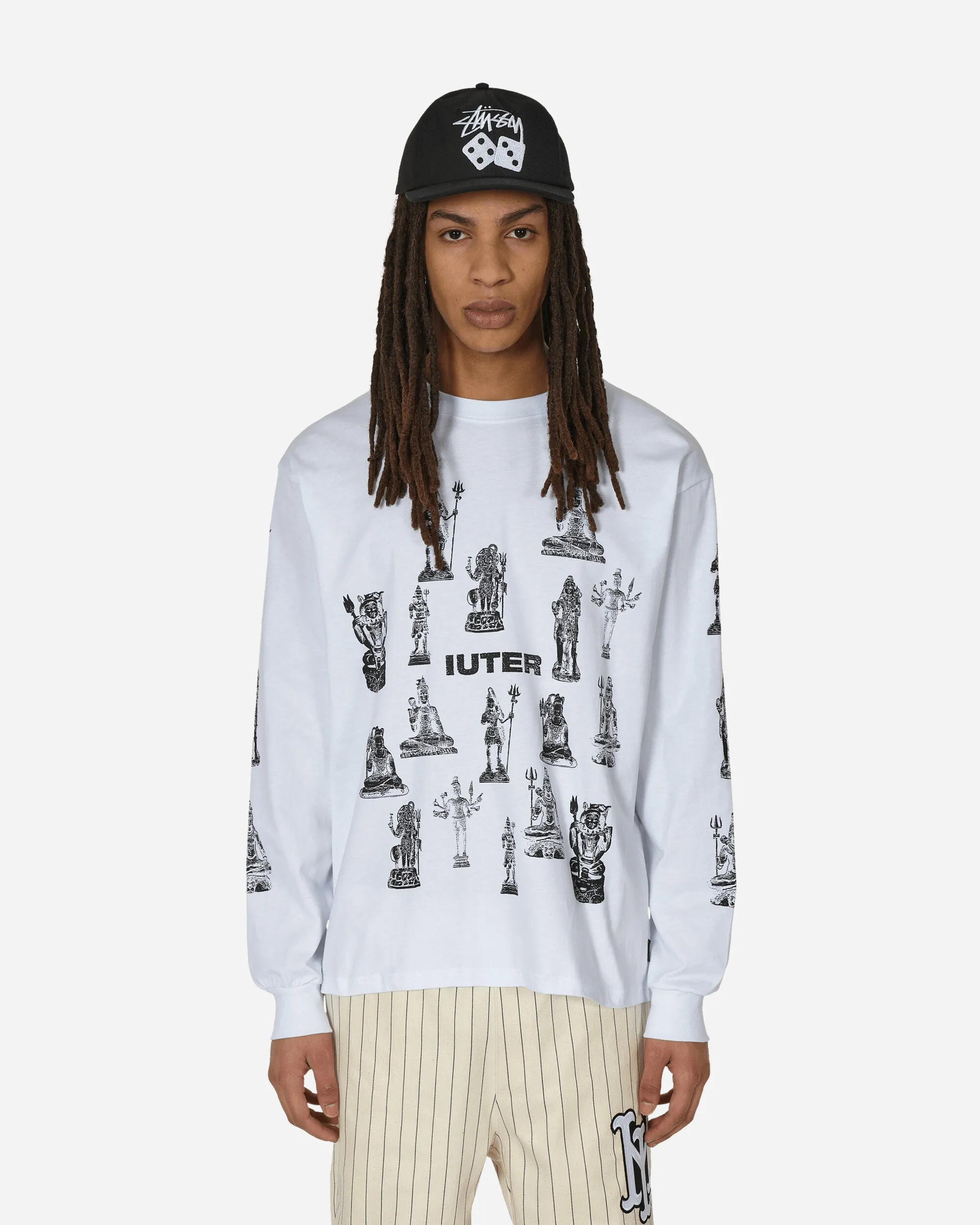 Shiva Langarm T-Shirt Weiß