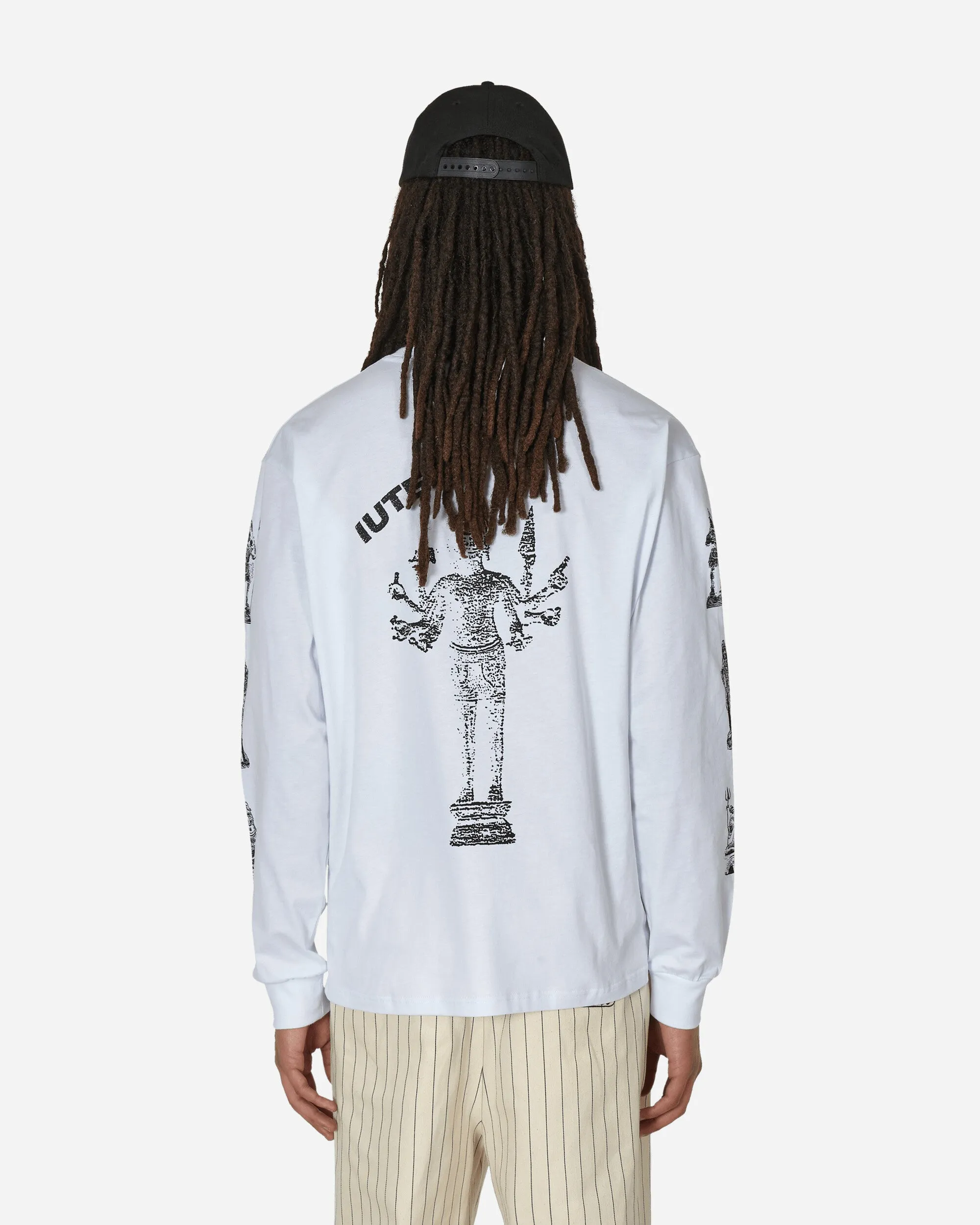 Shiva Langarm T-Shirt Weiß