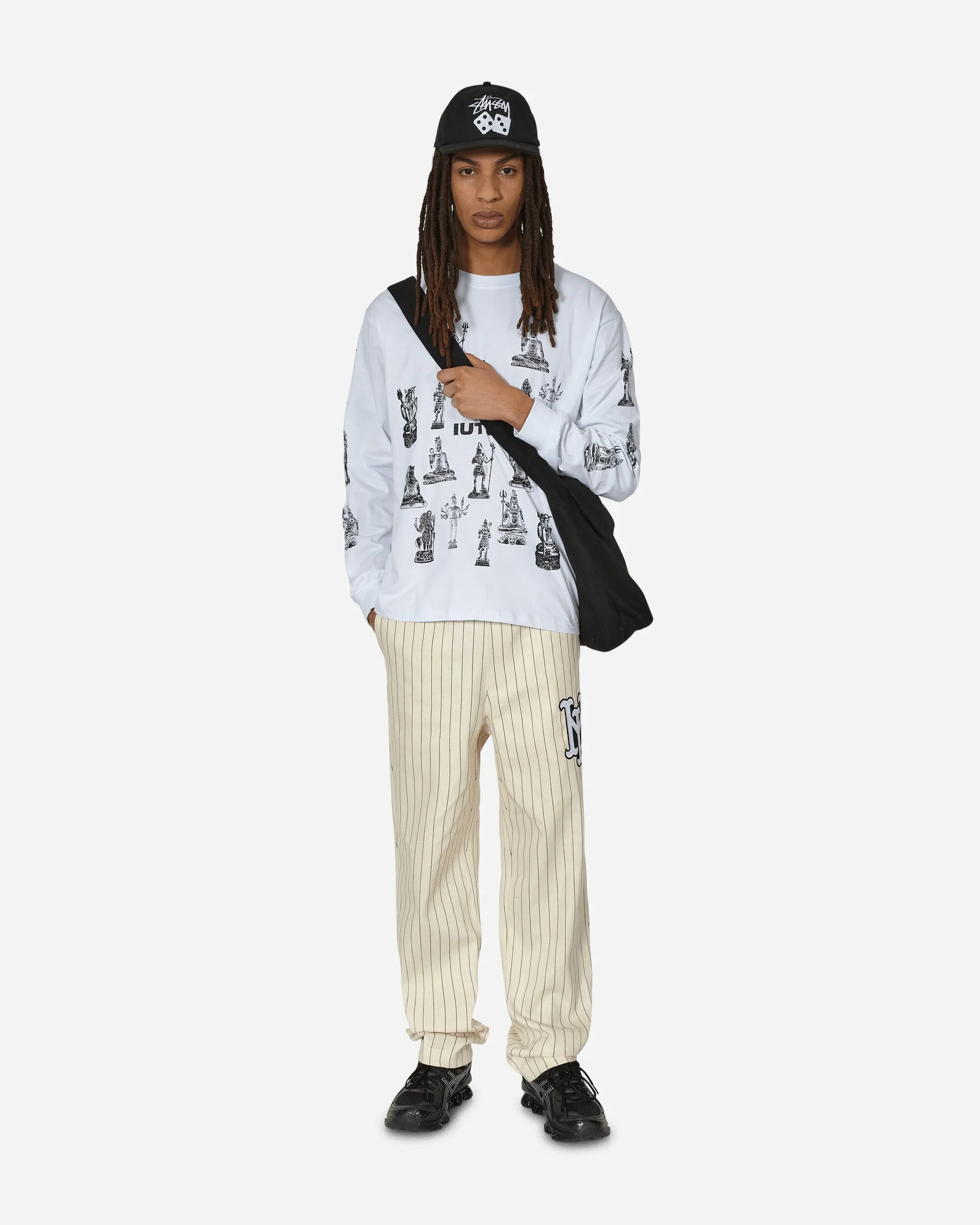 Shiva Langarm T-Shirt Weiß