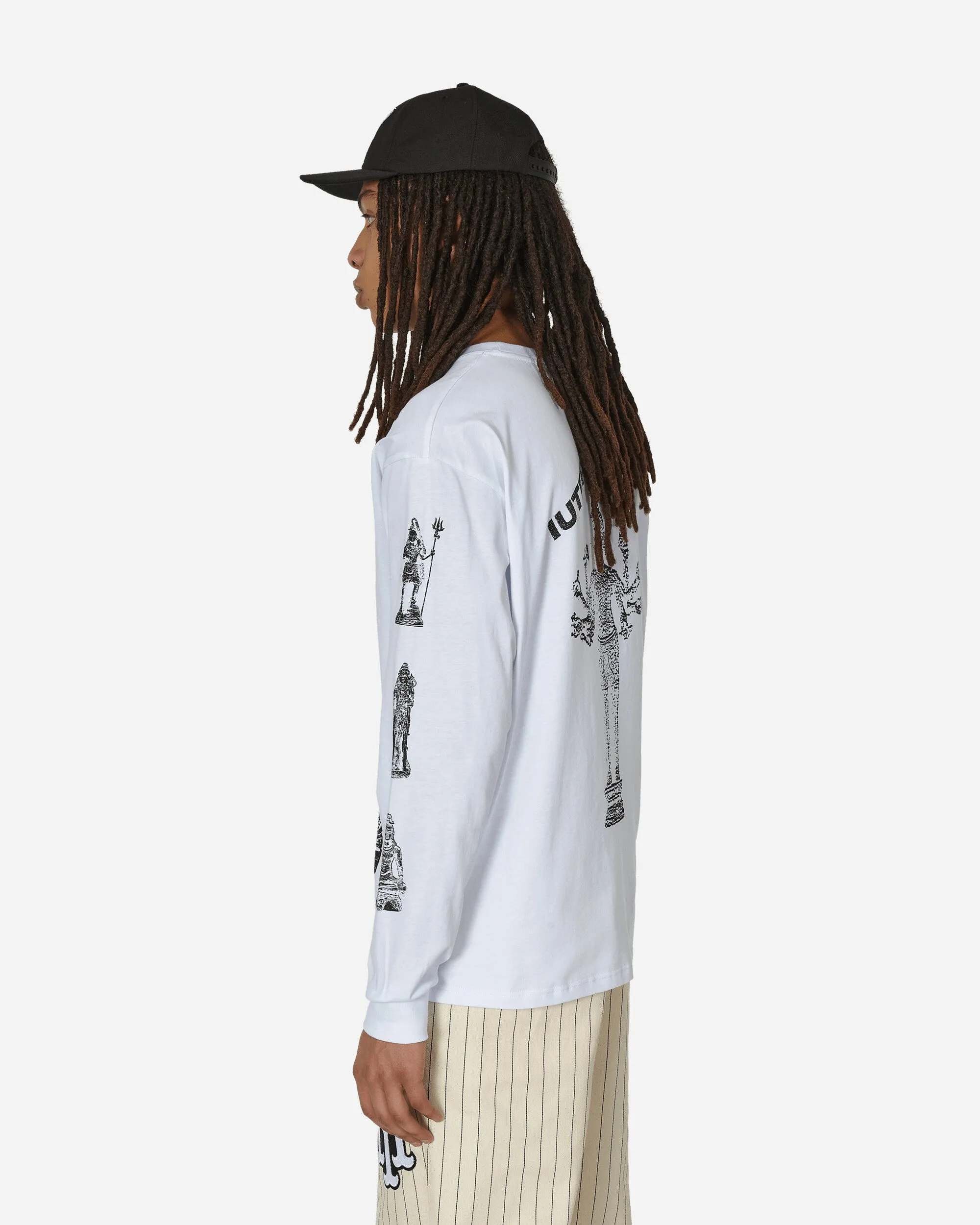 Shiva Langarm T-Shirt Weiß