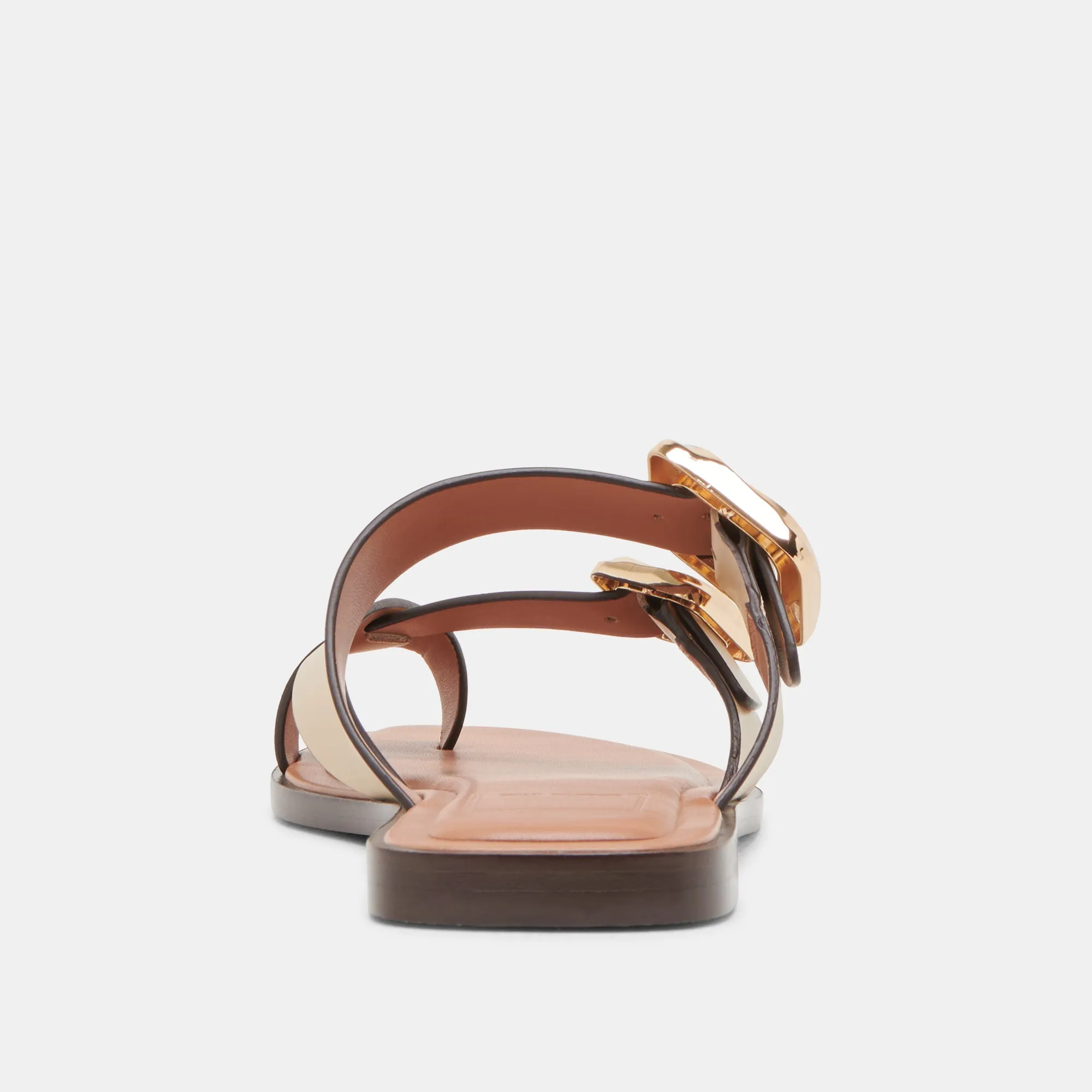 STRAND SANDALEN IN ELFENBEIN LEDER