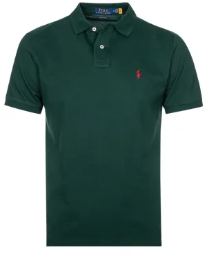 Kurzärmliges Polohemd in Collegegrün