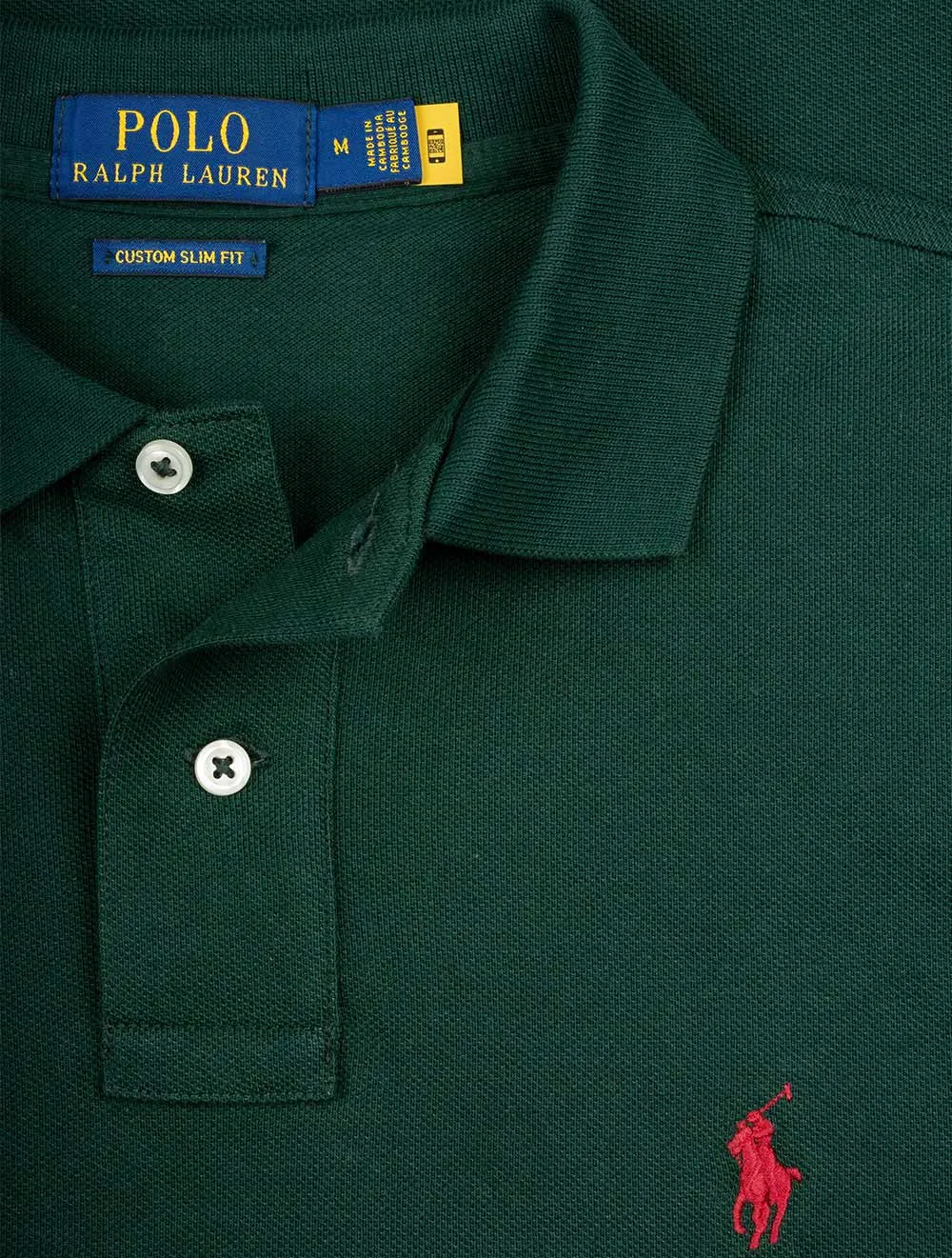 Kurzärmliges Polohemd in Collegegrün
