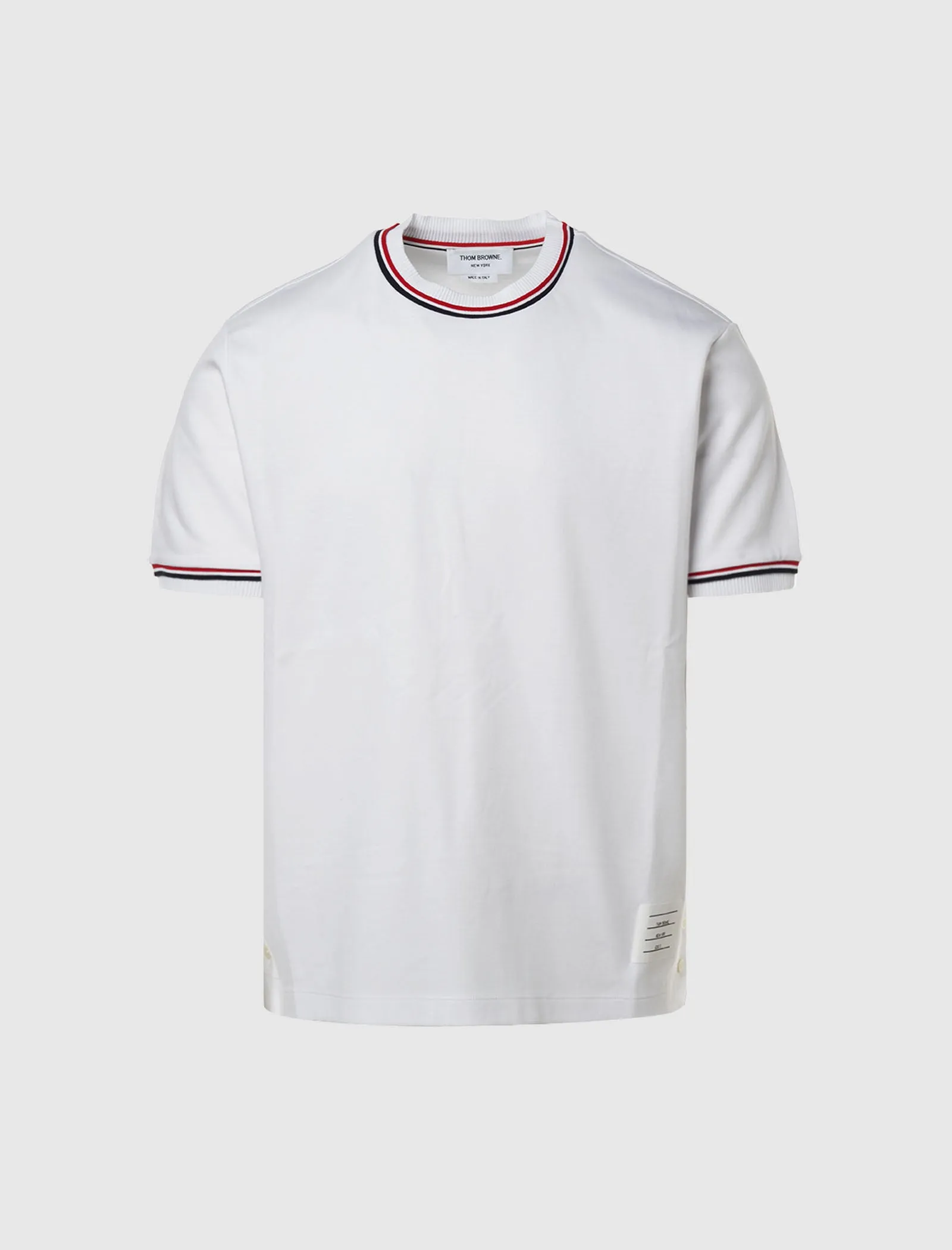 KURZÄRMELIGES GESTREIFTES T-SHIRT MIT KANTENABSETZUNG