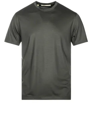 Kurzärmliges Woll-T-Shirt Grün