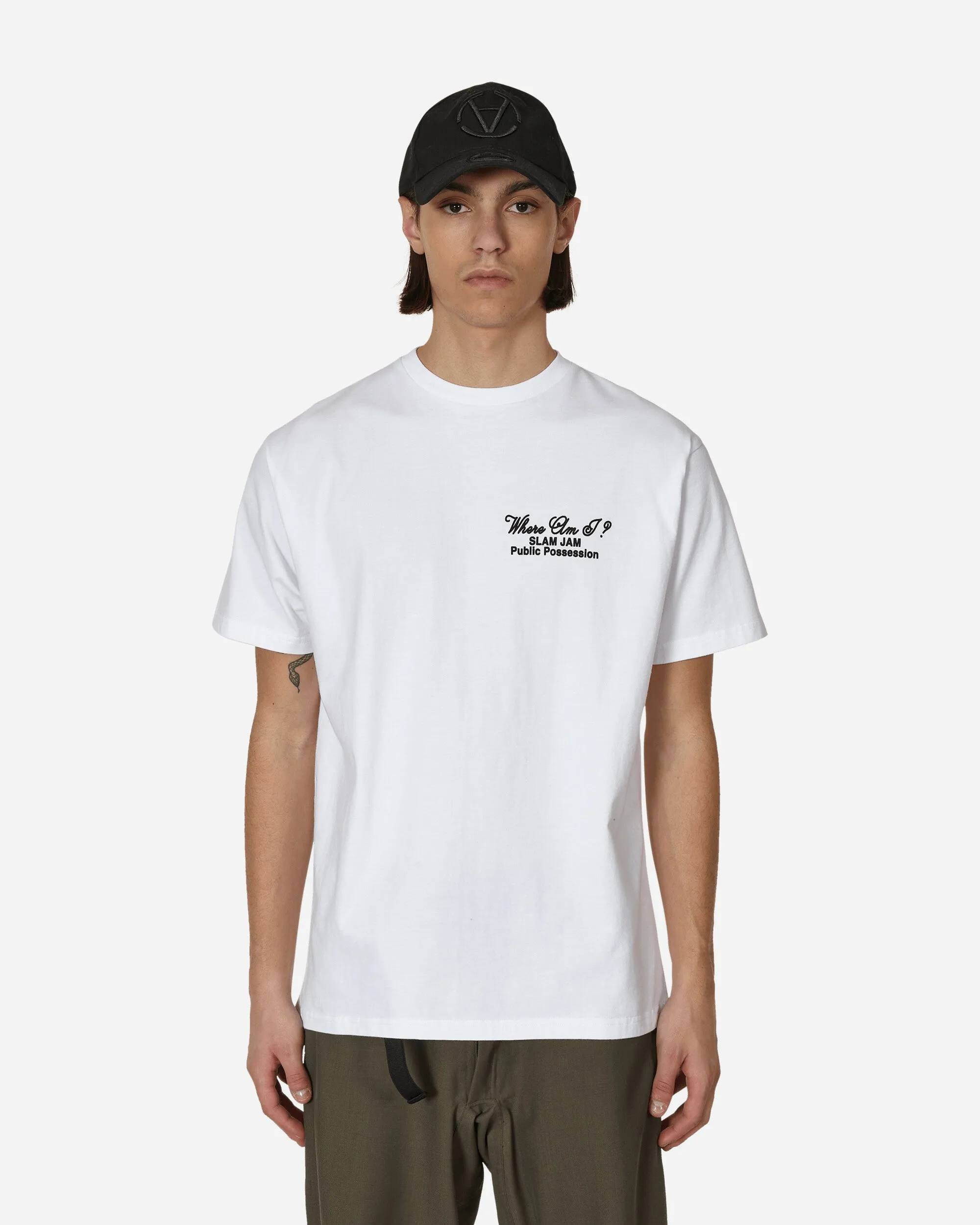 Slam Jam Dog Weißes T-Shirt mit 