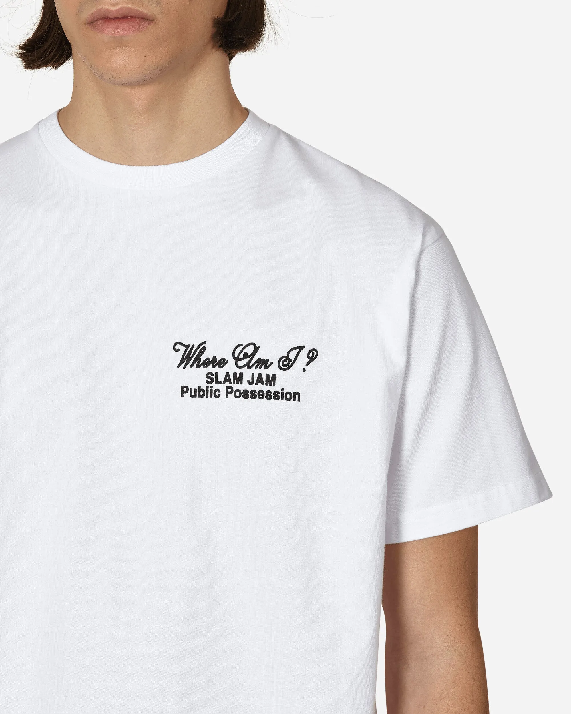 Slam Jam Dog Weißes T-Shirt mit 