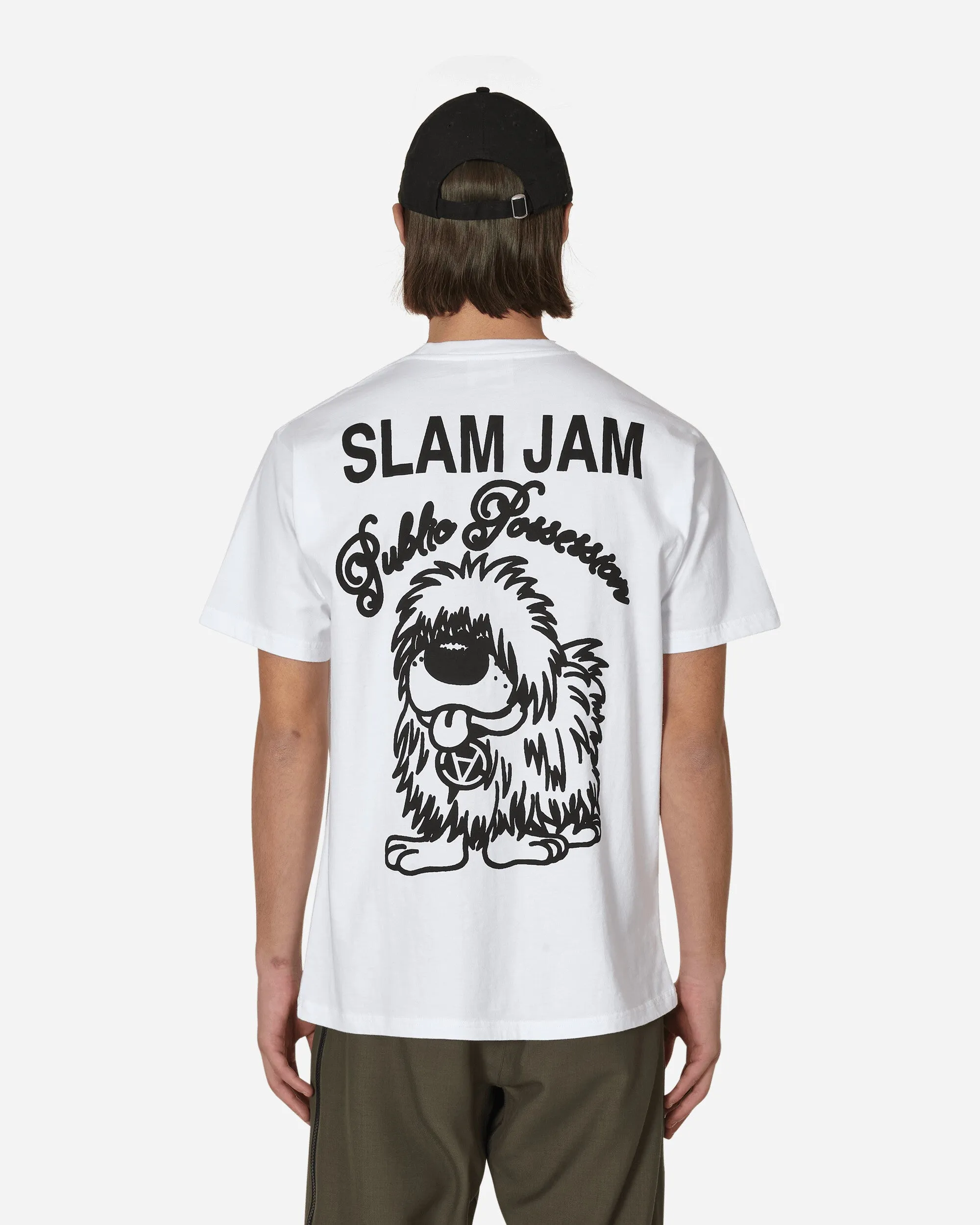 Slam Jam Dog Weißes T-Shirt mit 