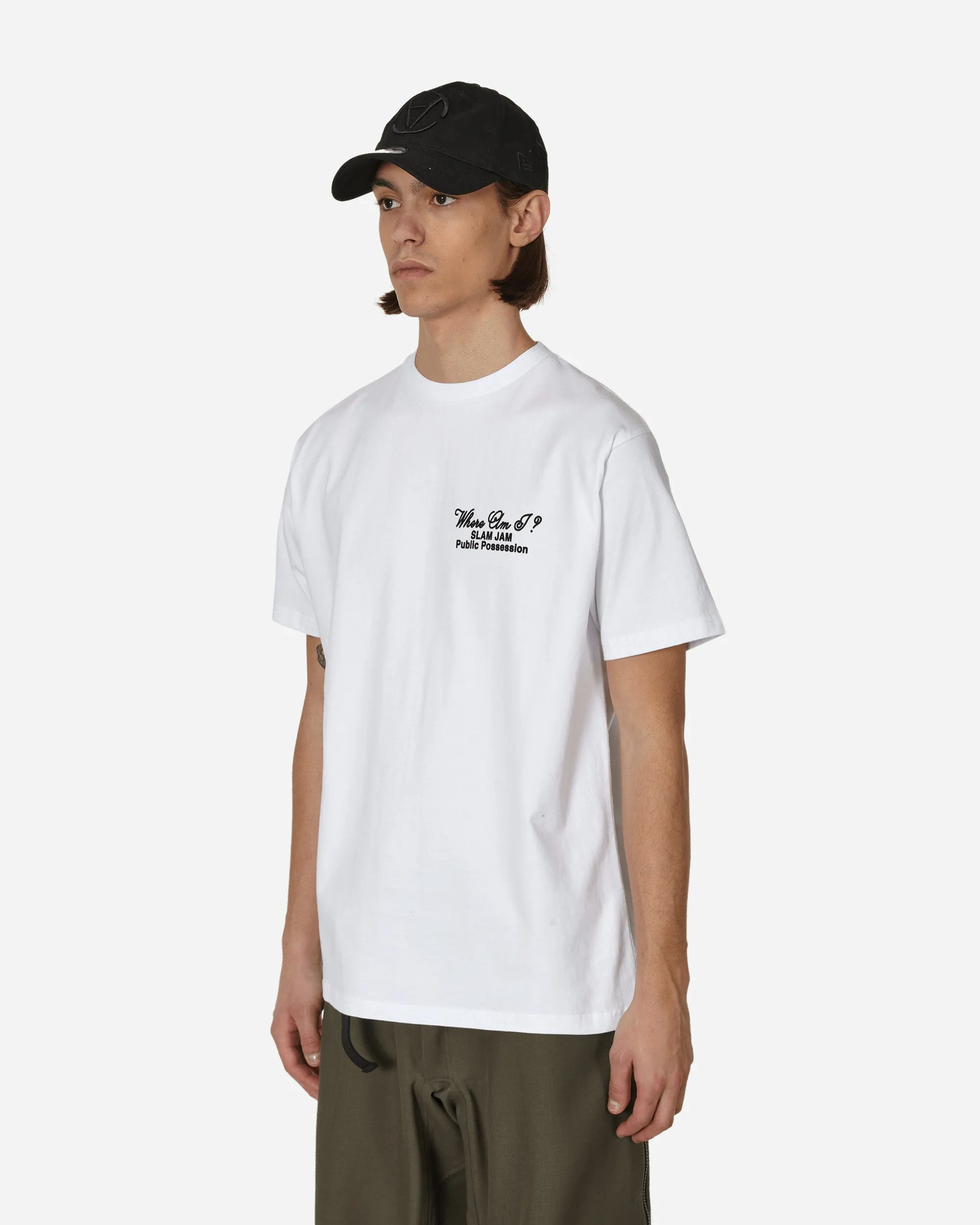 Slam Jam Dog Weißes T-Shirt mit 