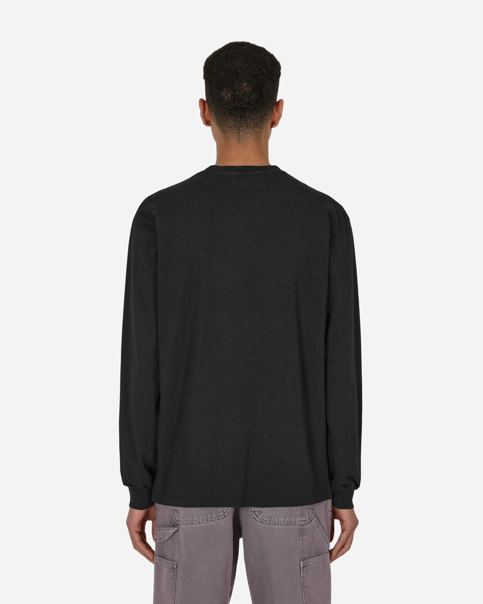 Slam Jam Exklusive Kolumne Kreis Langarm T-Shirt Schwarz
