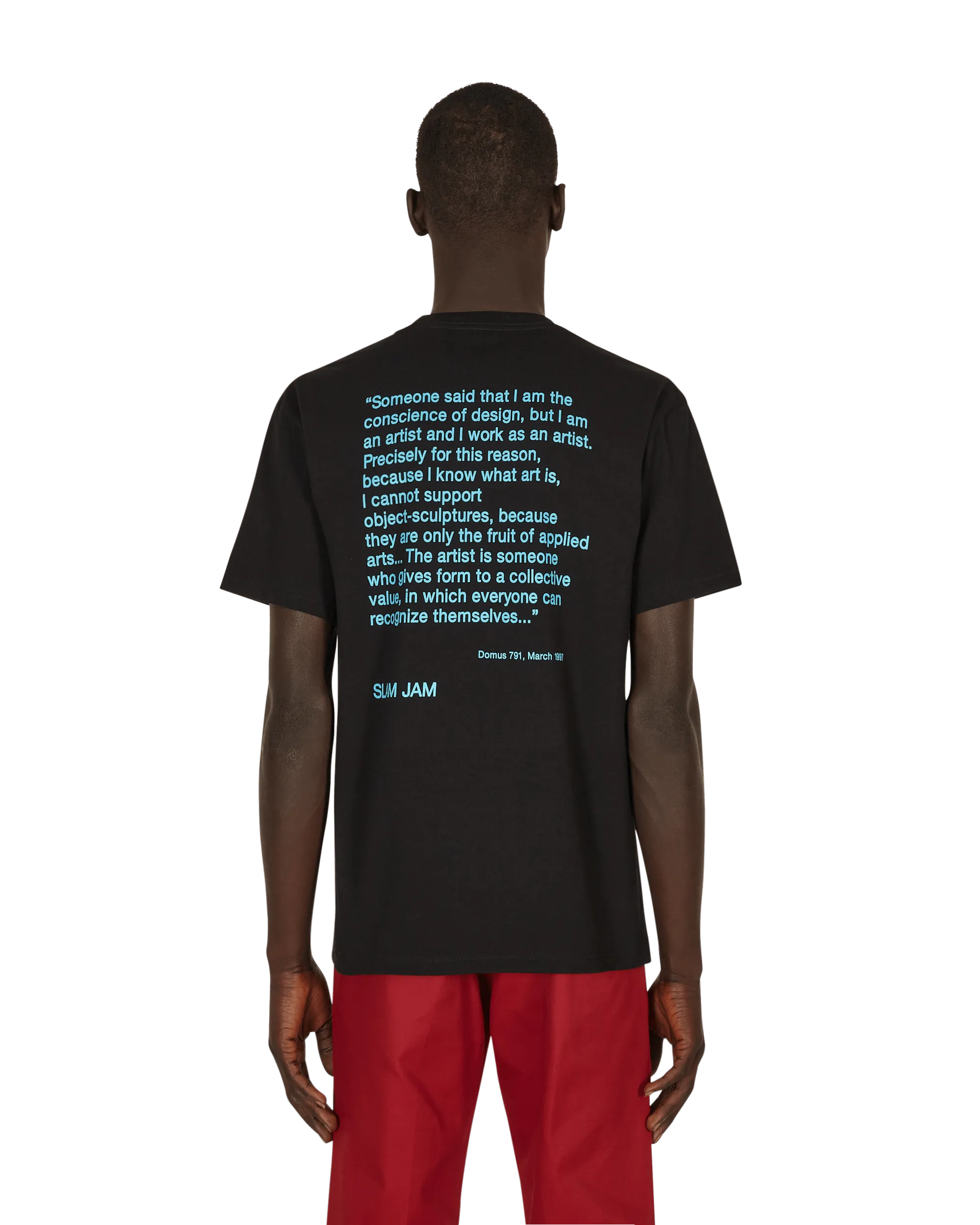 Slam Jam Ghost Writer T-Shirt Schwarz