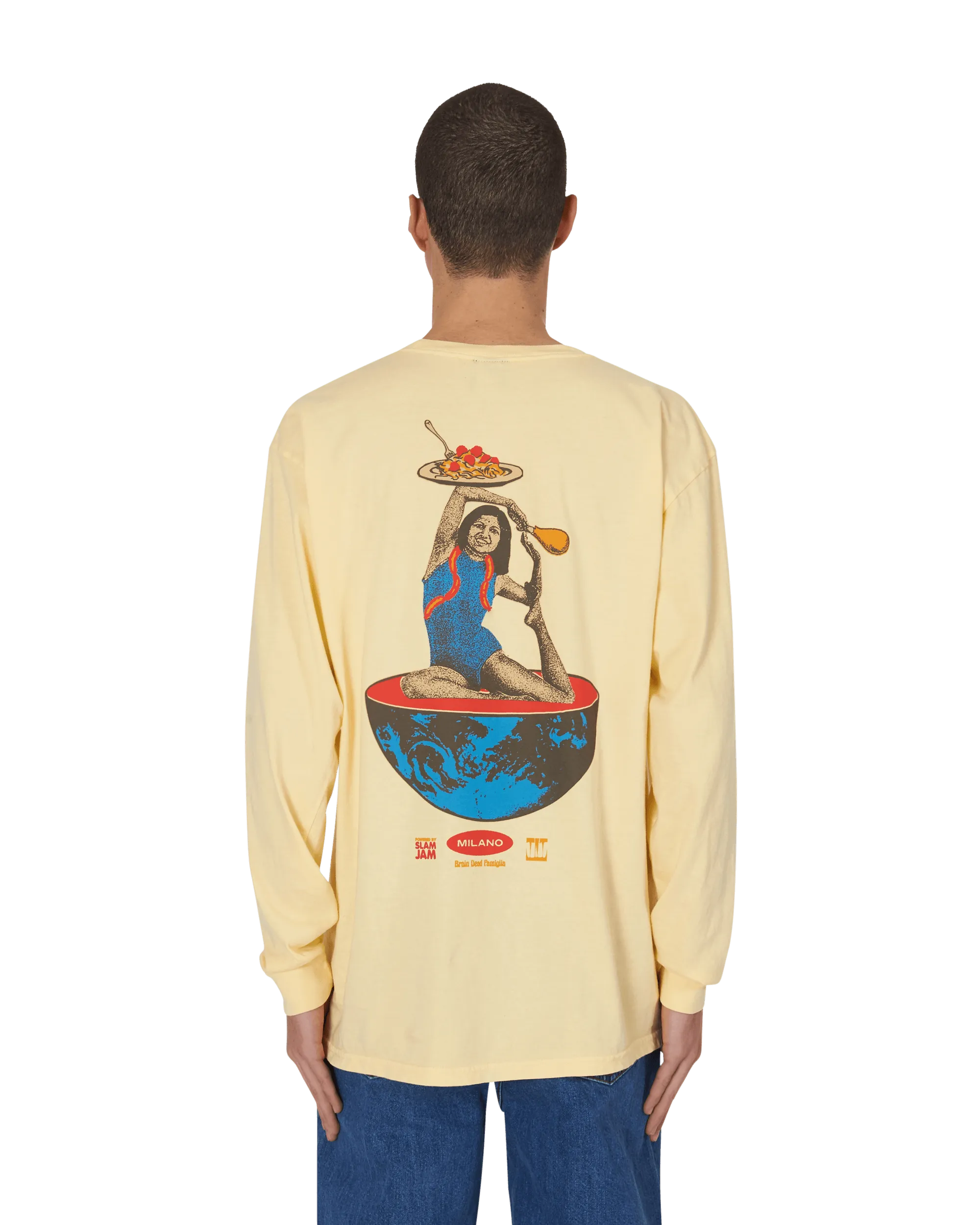 Slam Jam x SPACEDELICIOUS Langarm T-Shirt Gelb