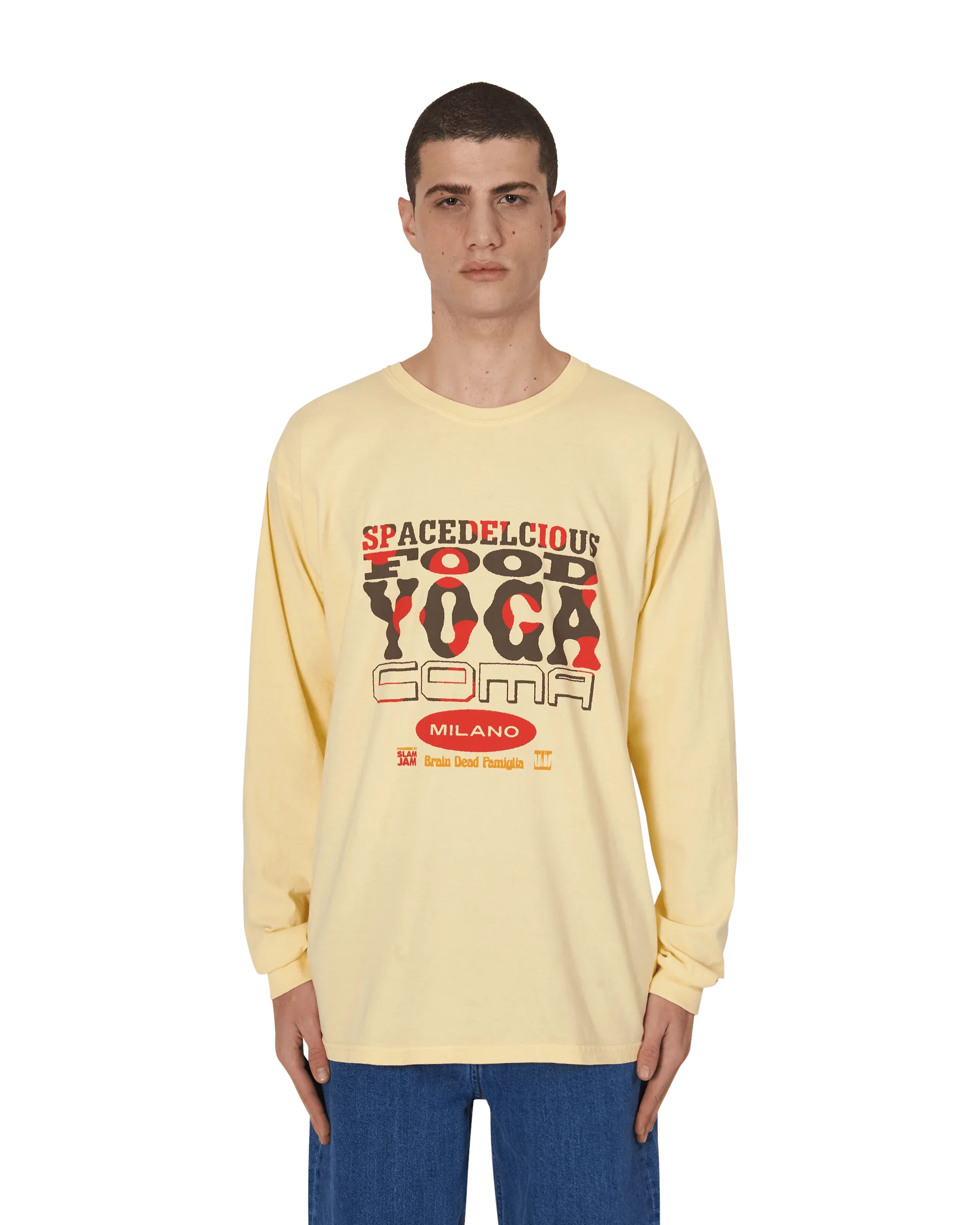 Slam Jam x SPACEDELICIOUS Langarm T-Shirt Gelb