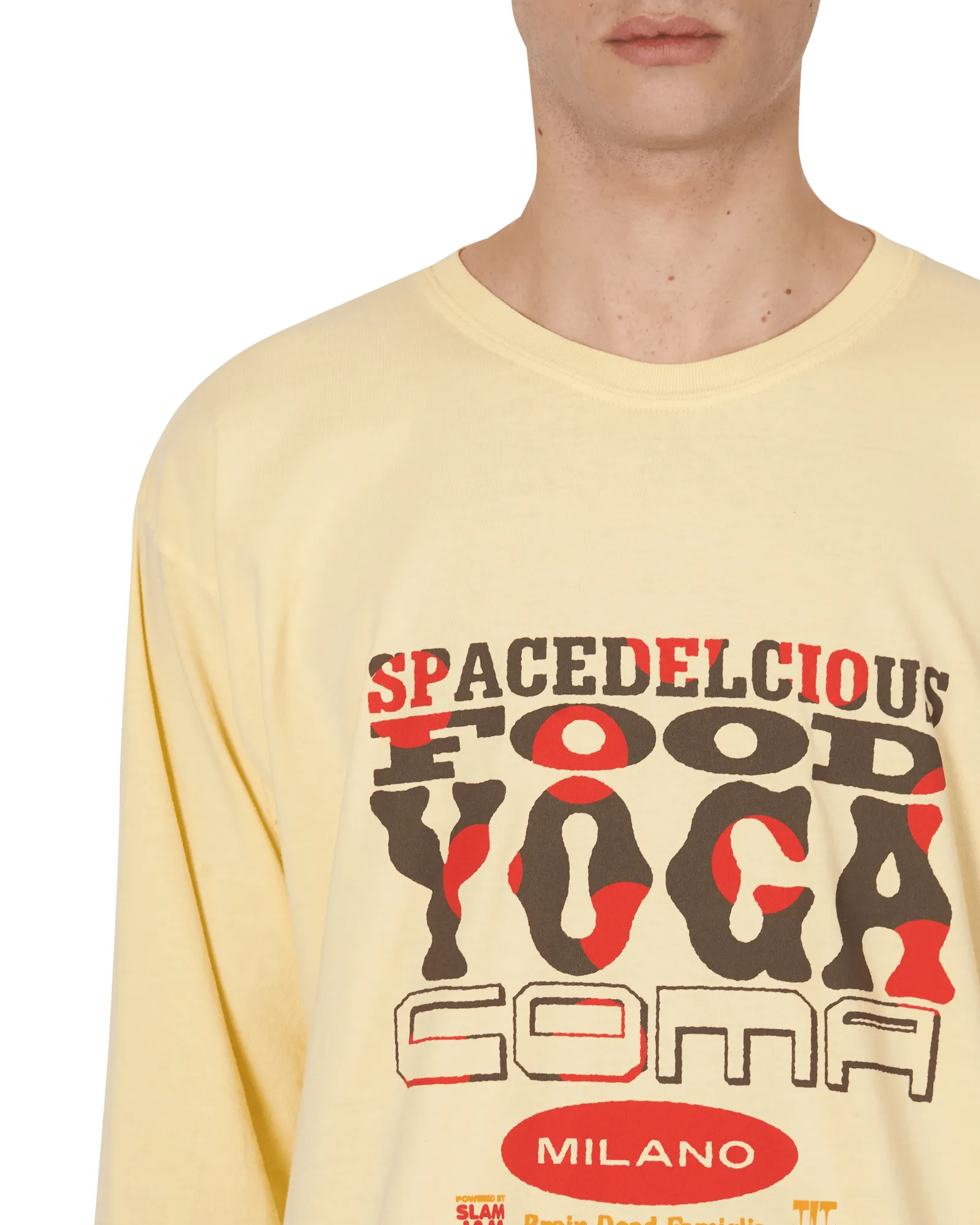 Slam Jam x SPACEDELICIOUS Langarm T-Shirt Gelb