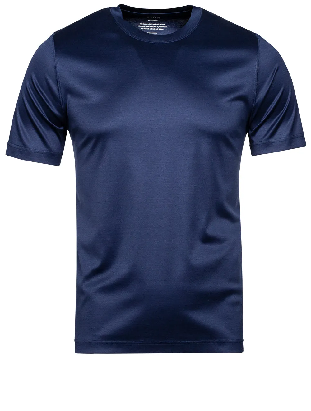 Slim Fit Rundhals-T-Shirt Marineblau