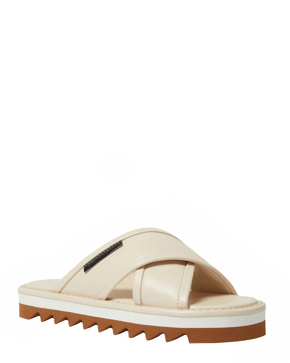 Sneak-Elyse Gedrehte Sandale in Creme