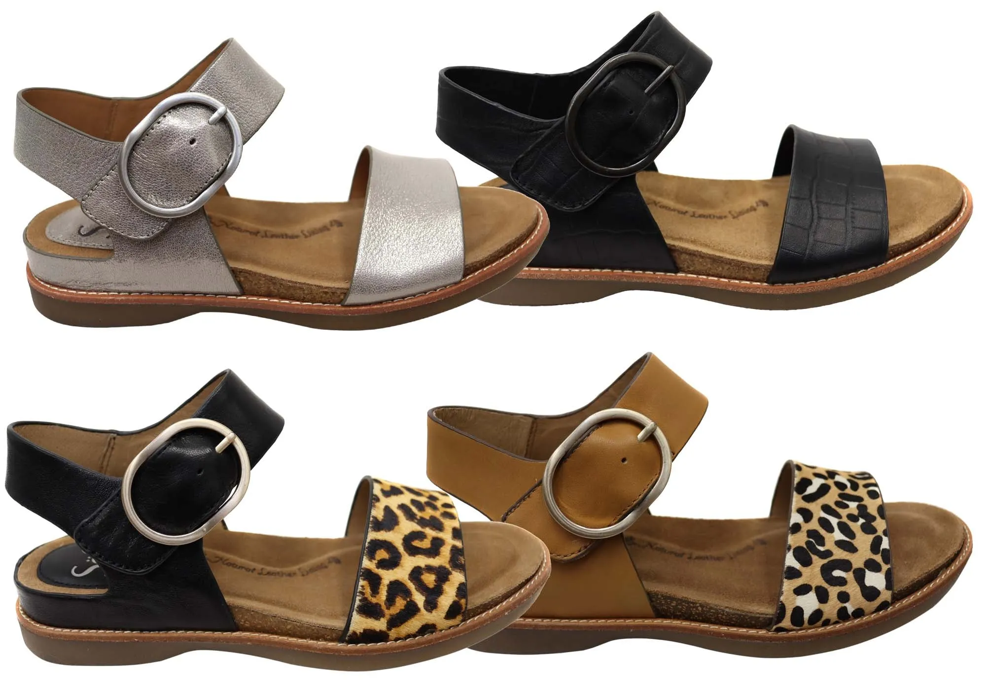 Sofft Bali Damen Ledersandalen mit gepolstertem Komfort-Fußbett Sofft Schuhe