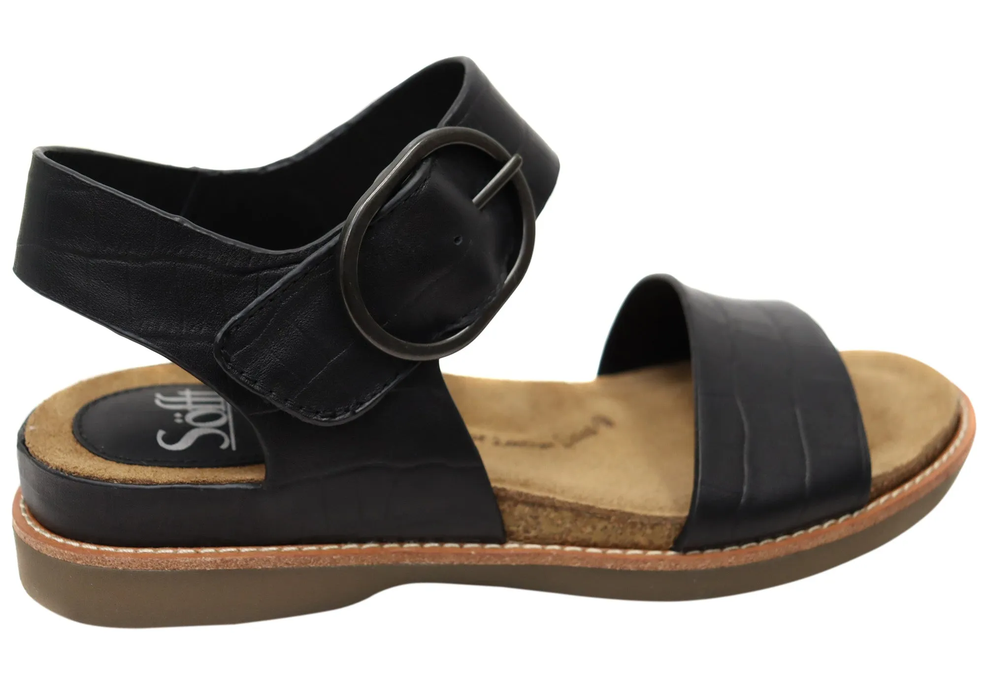 Sofft Bali Damen Ledersandalen mit gepolstertem Komfort-Fußbett Sofft Schuhe