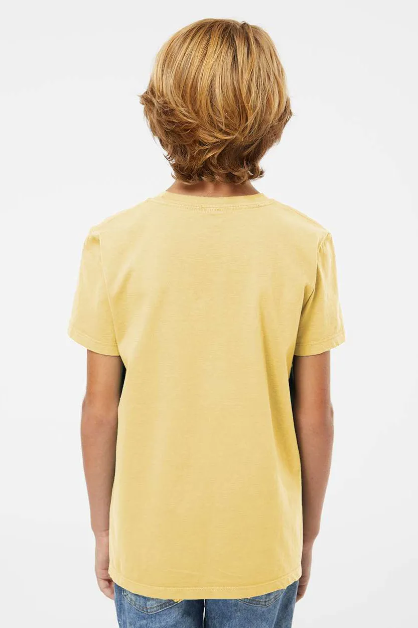 SoftShirts Jugend Bio-Kurzarm-Rundhals-T-Shirt - Weizengelb