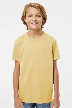 SoftShirts Jugend Bio-Kurzarm-Rundhals-T-Shirt - Weizengelb