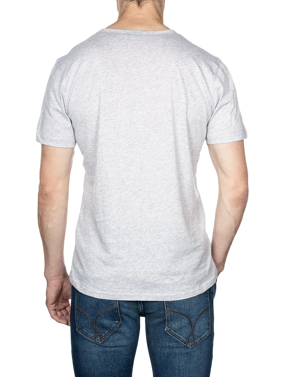 Einfarbiges Baumwoll-T-Shirt Grau