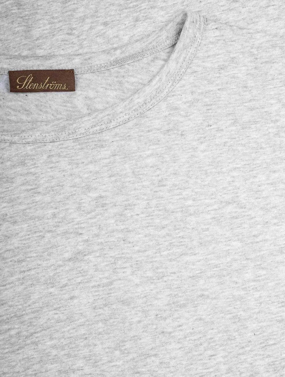 Einfarbiges Baumwoll-T-Shirt Grau