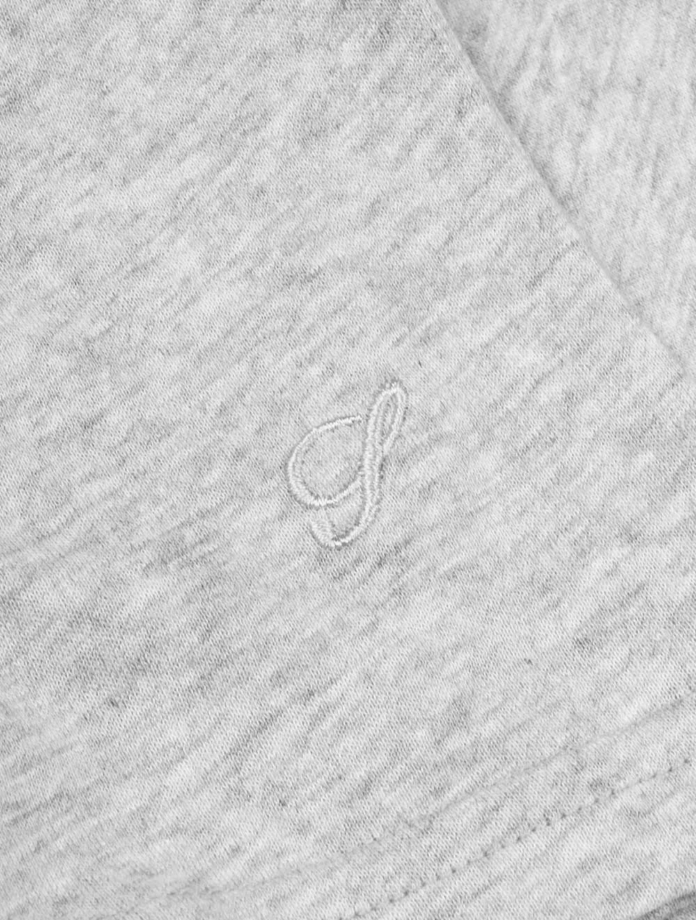 Einfarbiges Baumwoll-T-Shirt Grau