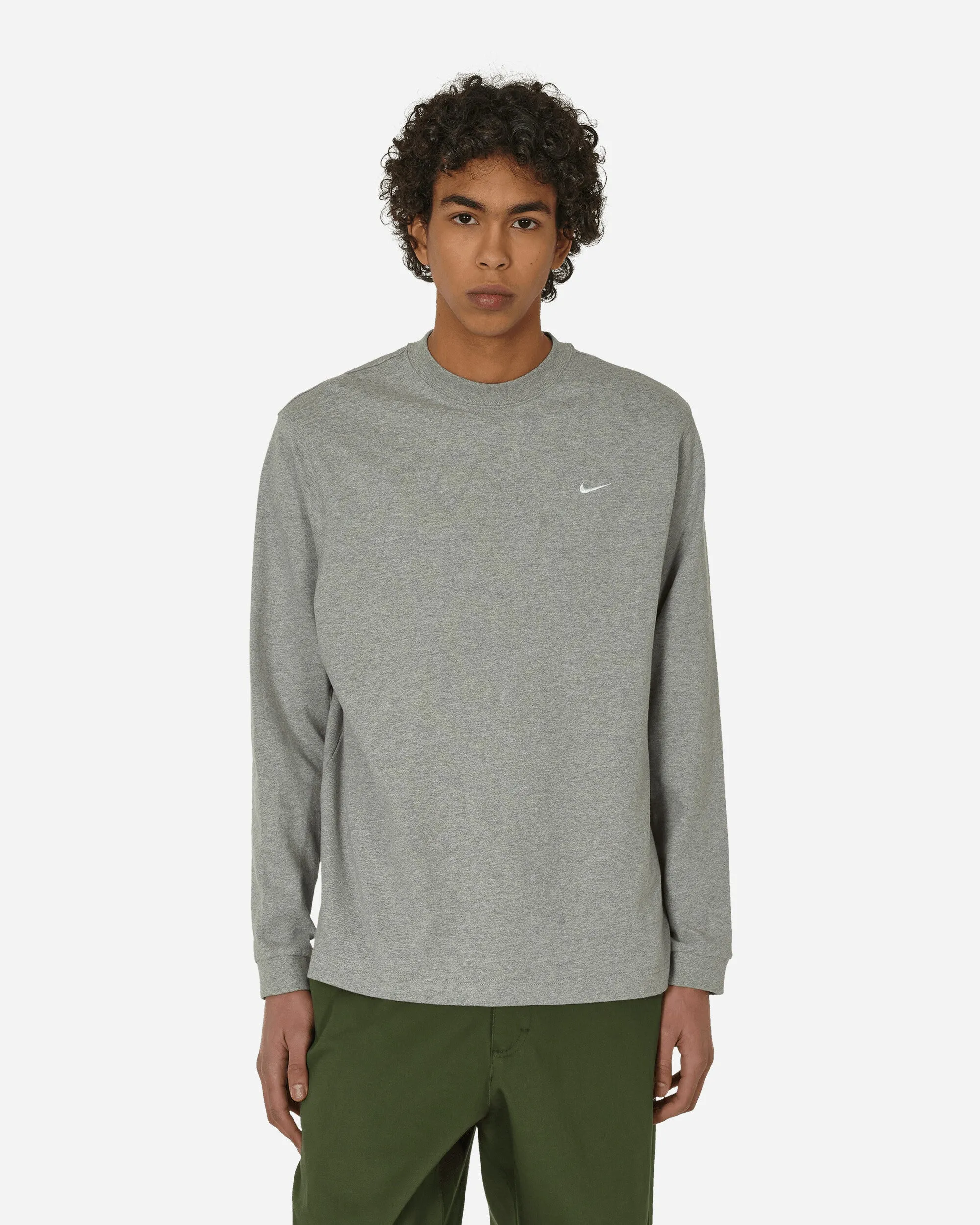 Solo Swoosh Langarm T-Shirt Dunkelgrau Meliert