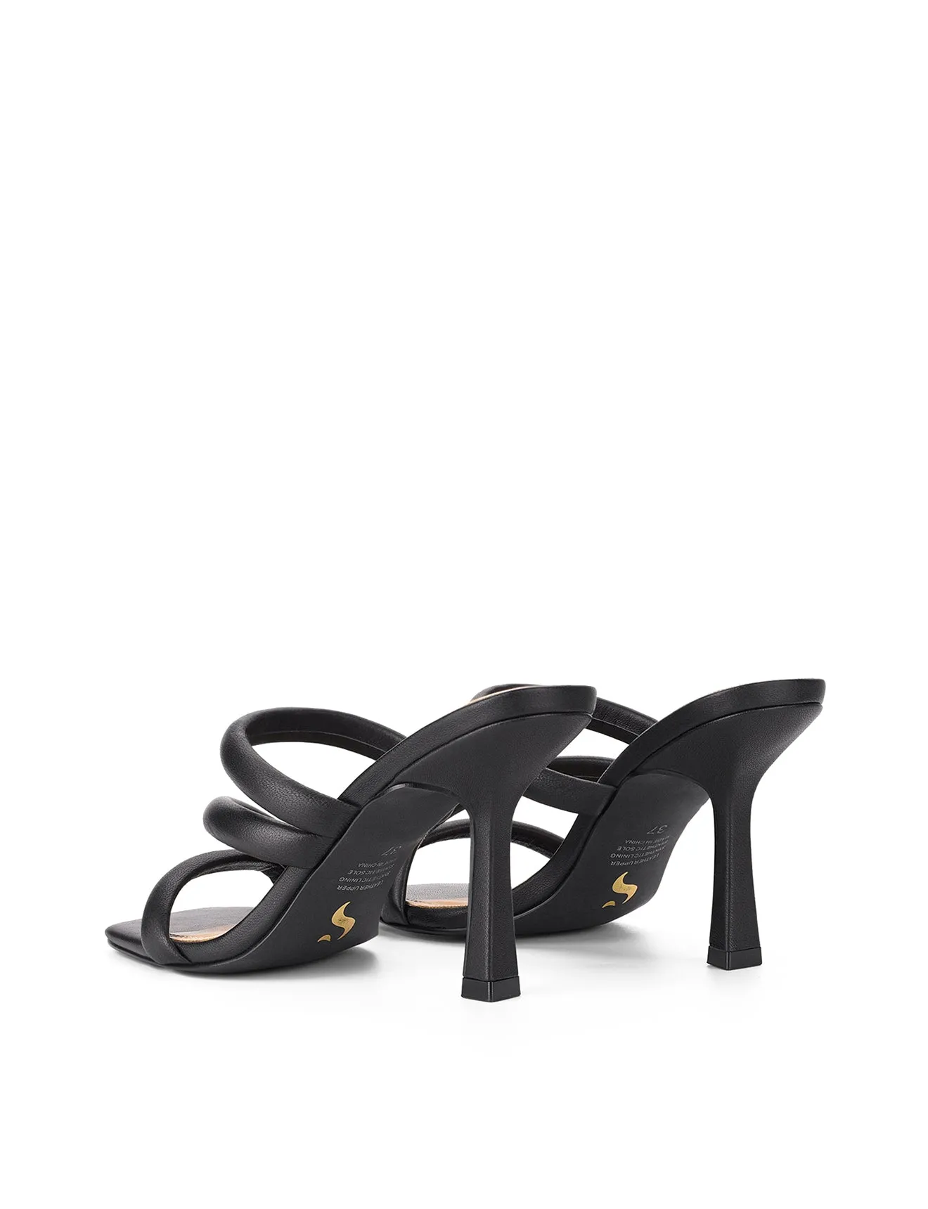 Spence Absatzsandalen - Schwarzes Leder