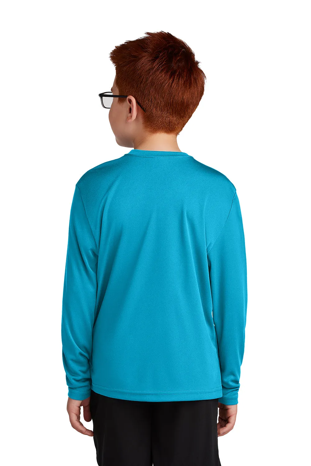 Sport-Tek Jugend Competitor Feuchtigkeitstransportierendes Langarm-Crewneck T-Shirt - Atomblau